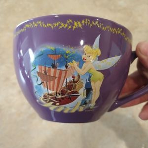 Retired Disney Store Purple Tinkerbell Fairy Pirate Ship Large 20 Oz Coffee Mug